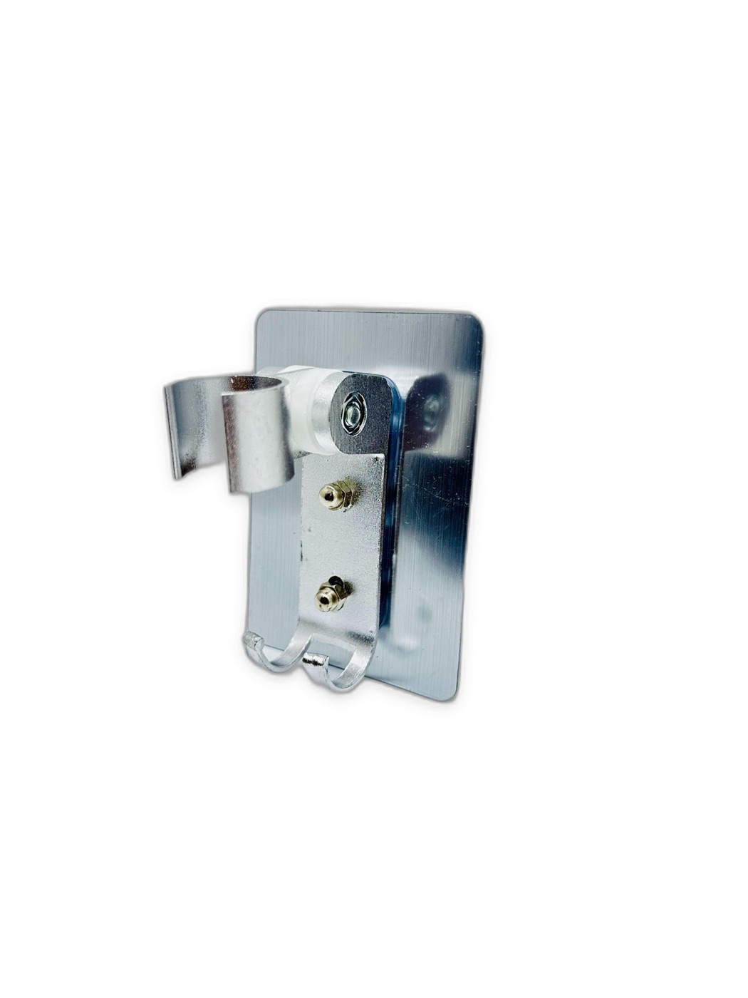 Adhesive Aluminum Shower Head Holder Bracket with Double Hooks