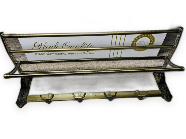 Antique Bronze Folding Towel Rack with Robe Hooks