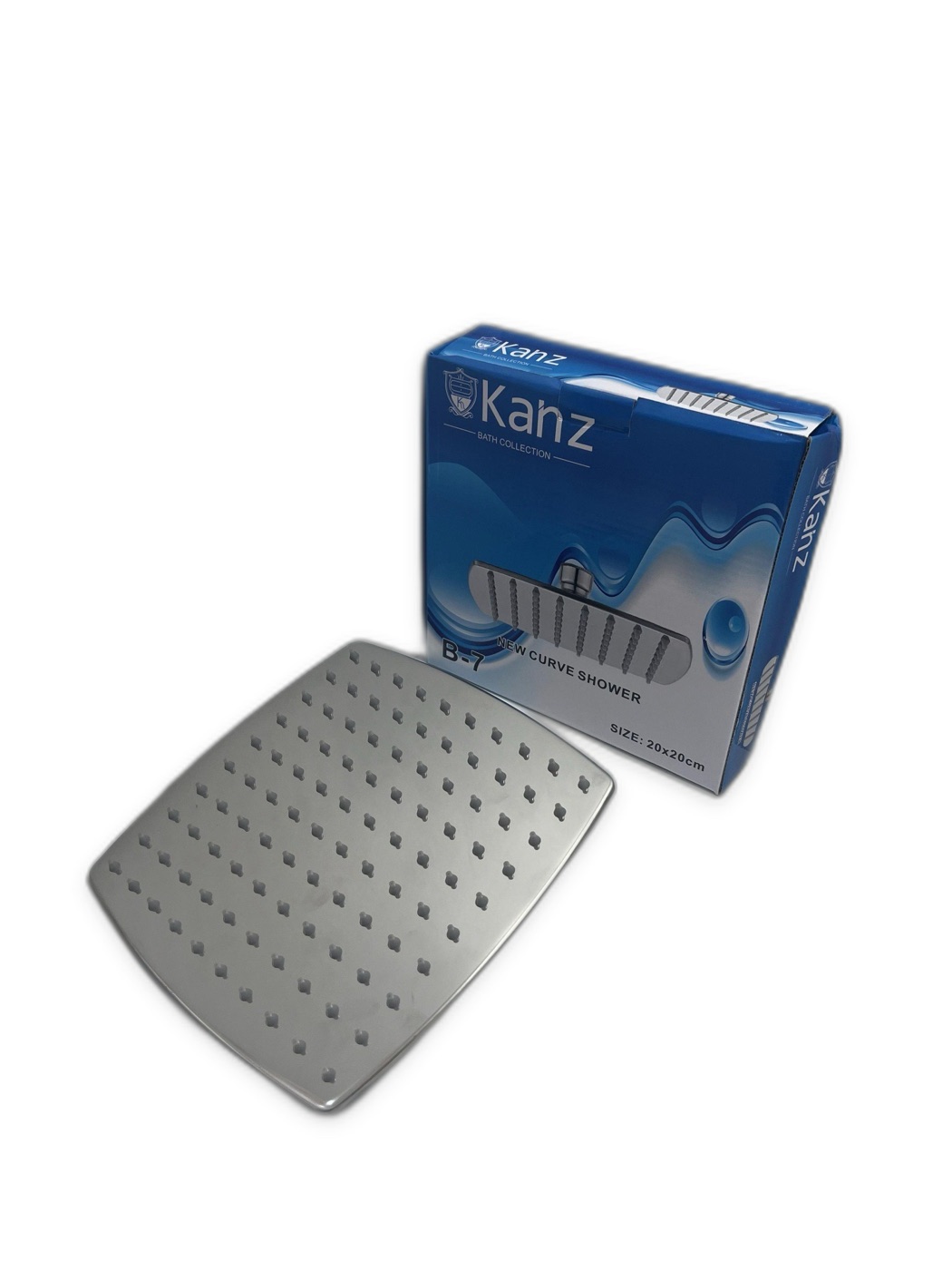Stainless Steel Square Rain Shower Head 20x20cm