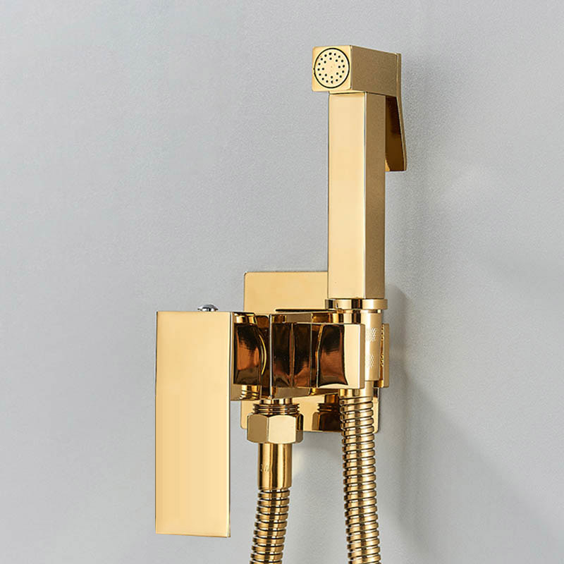 Bidet Sprayer with Angle Valve Gold