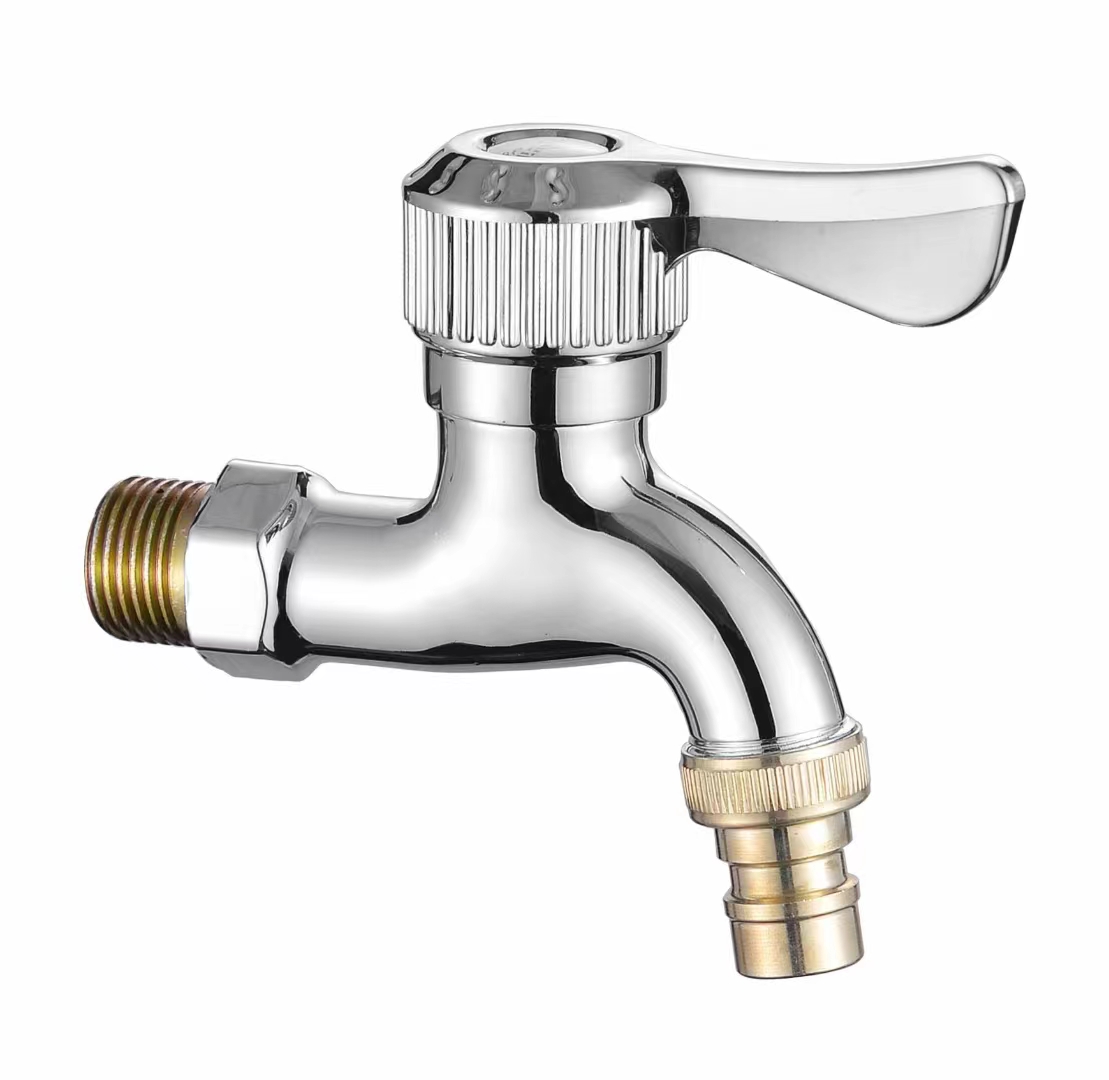 Chrome Bibcock with Hose Union Outlet