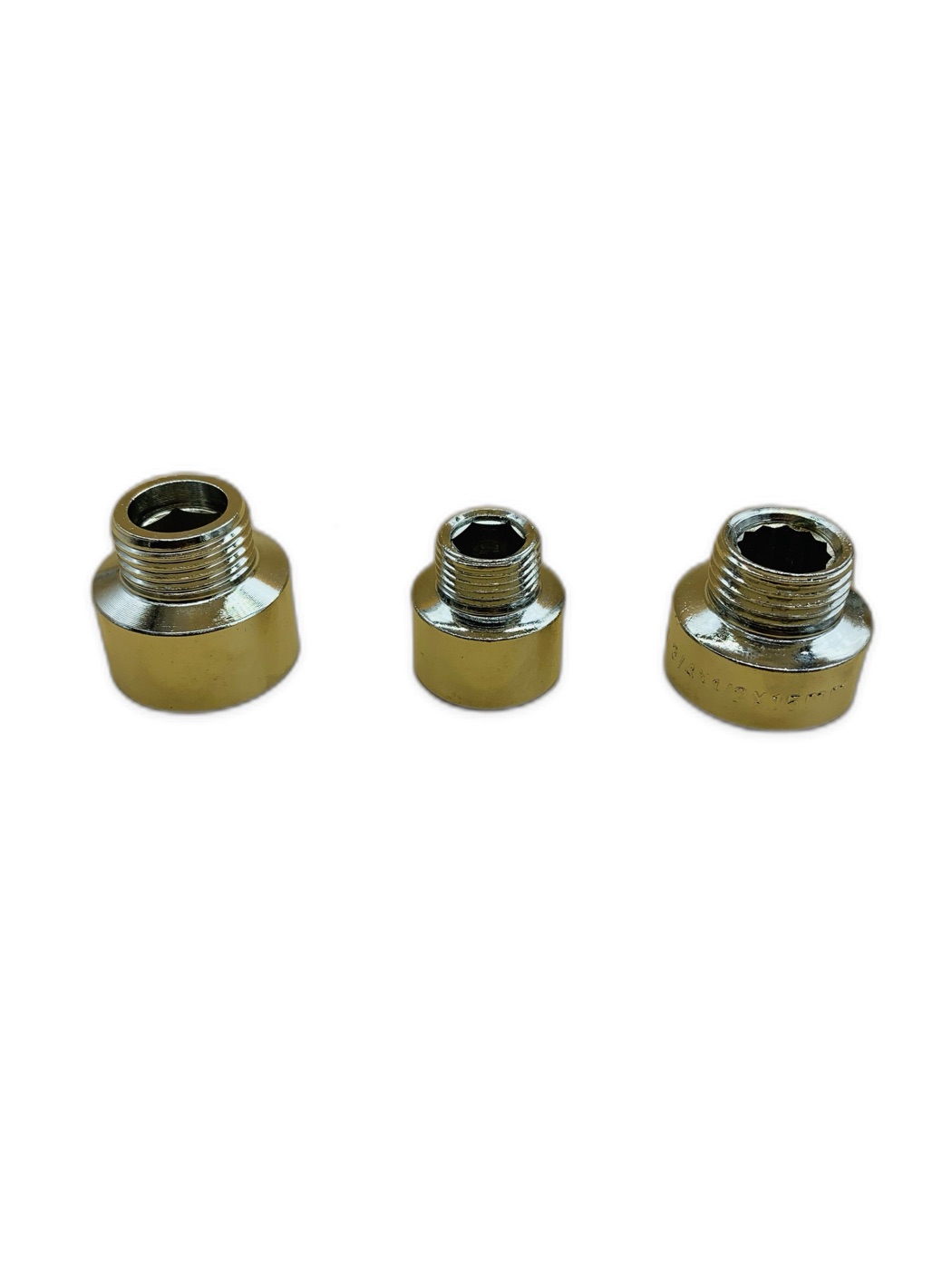 Chrome Faucet Extension Adapters 3/4 x 1/2 x 15mm
