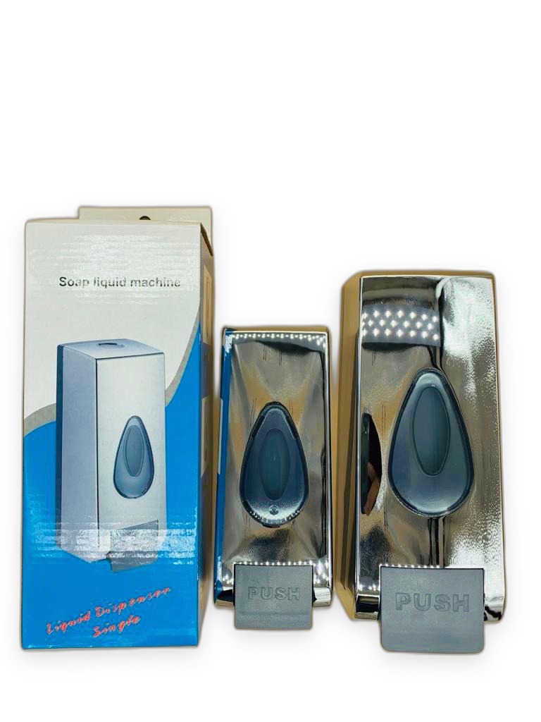 Chrome Push Button Wall Soap Dispenser Two Sizes