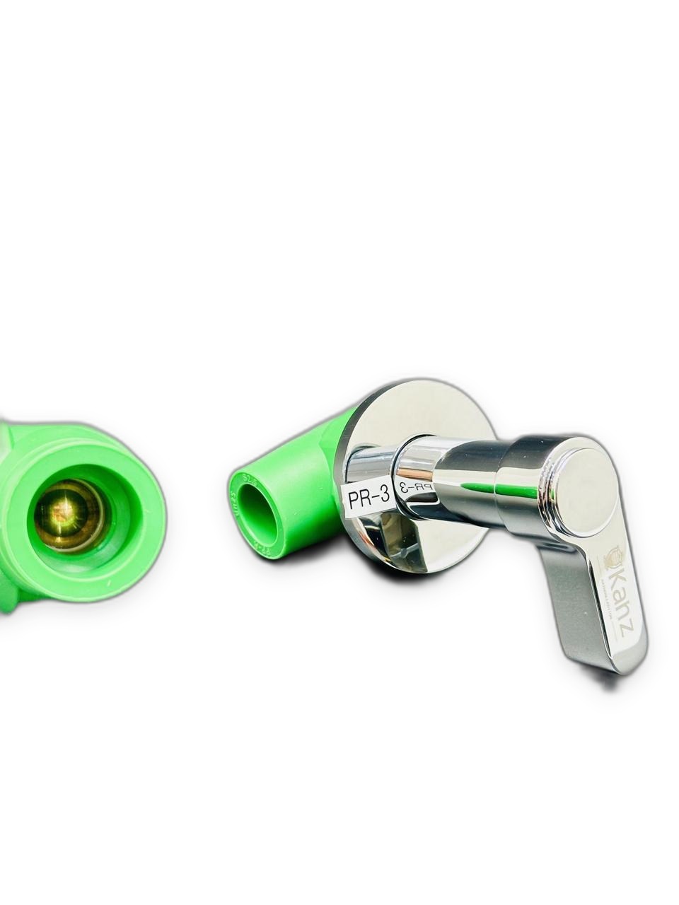 Concealed Straight Ball Valve PPR with Chrome Handle