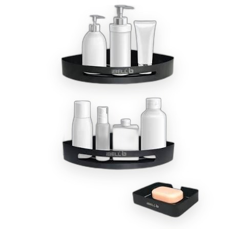 Corner Shelf 2-3 Tier Black Chrome