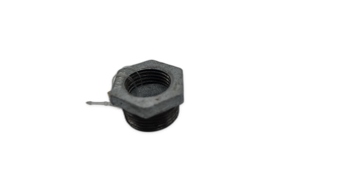 Galvanized Malleable Iron Hex Reducing Bushing 1" x 3/4"