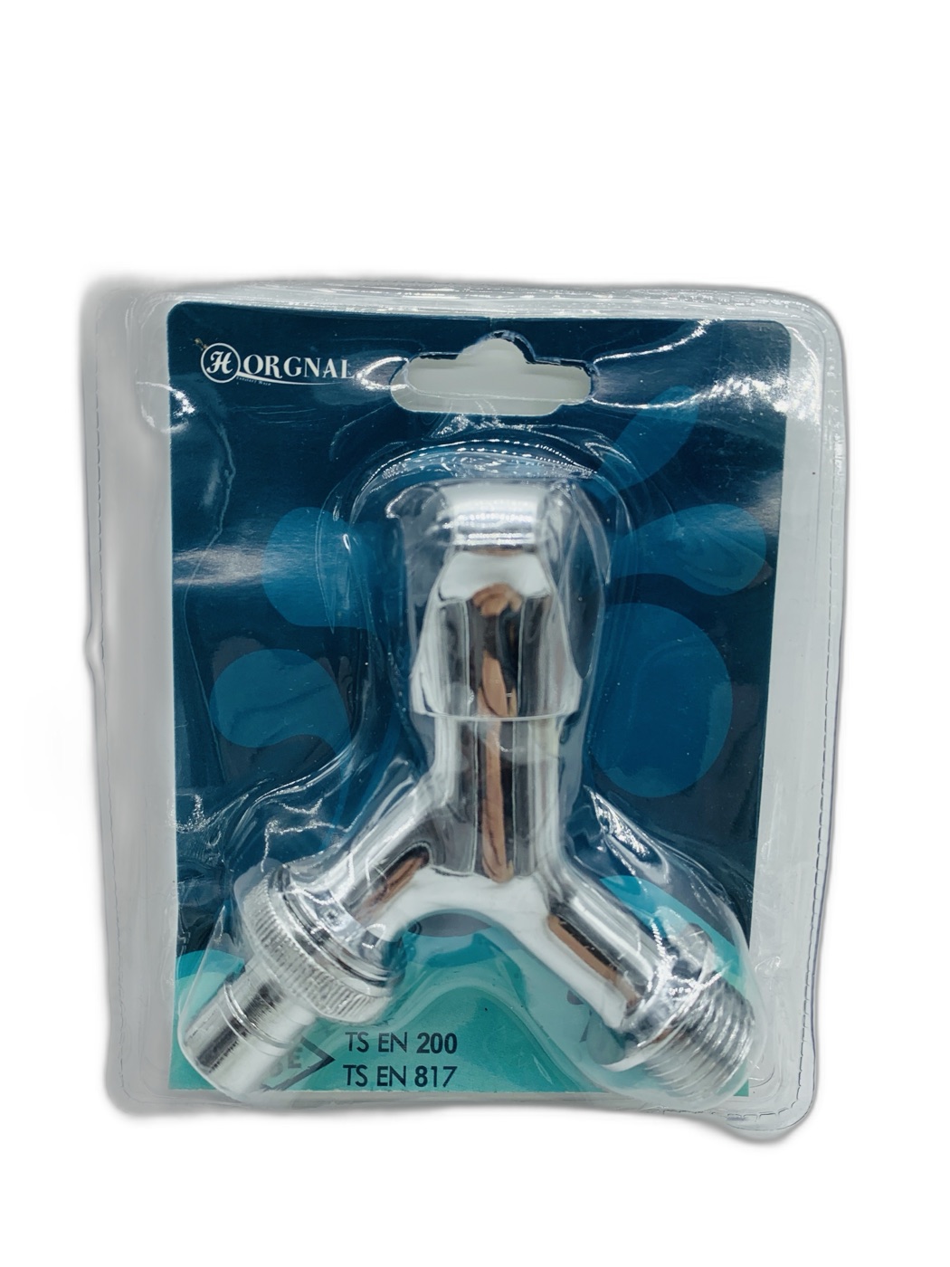 Horgnal Chrome Bib Taps Blister Pack Standard and Long Reach