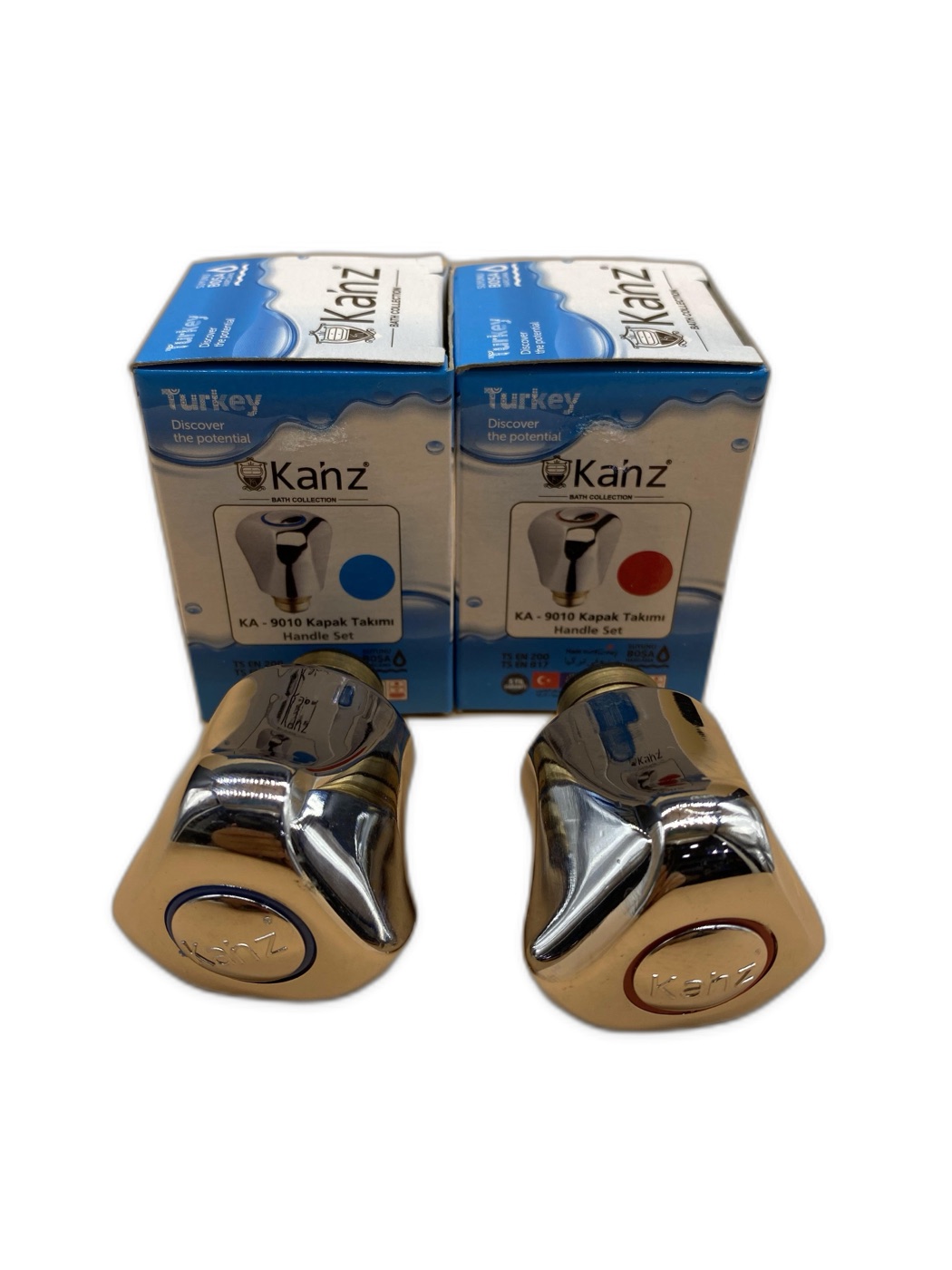 Hot & Cold Faucet Handle Set Pair