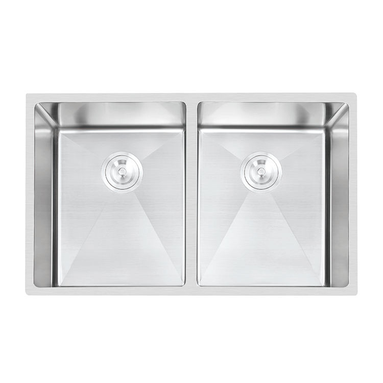 Kitchen Sink Double Bowl 78×43 cm Stainless Steel 304