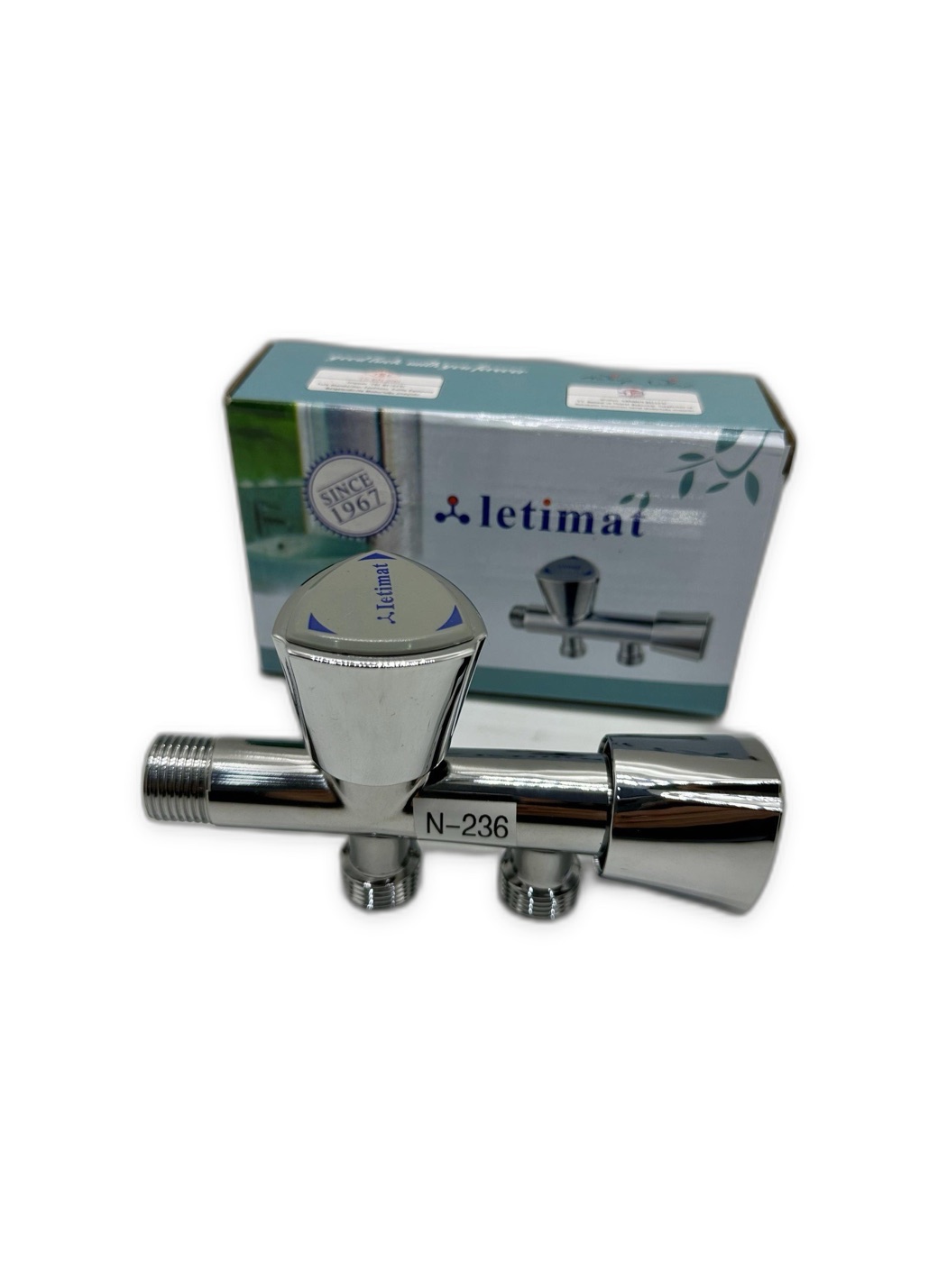 Letimat Chrome Two-Way Angle Valve 1/2"