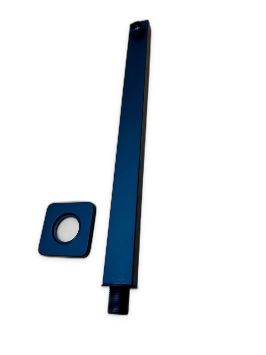 Matte Black Square Wall Shower Arm with Square Flange