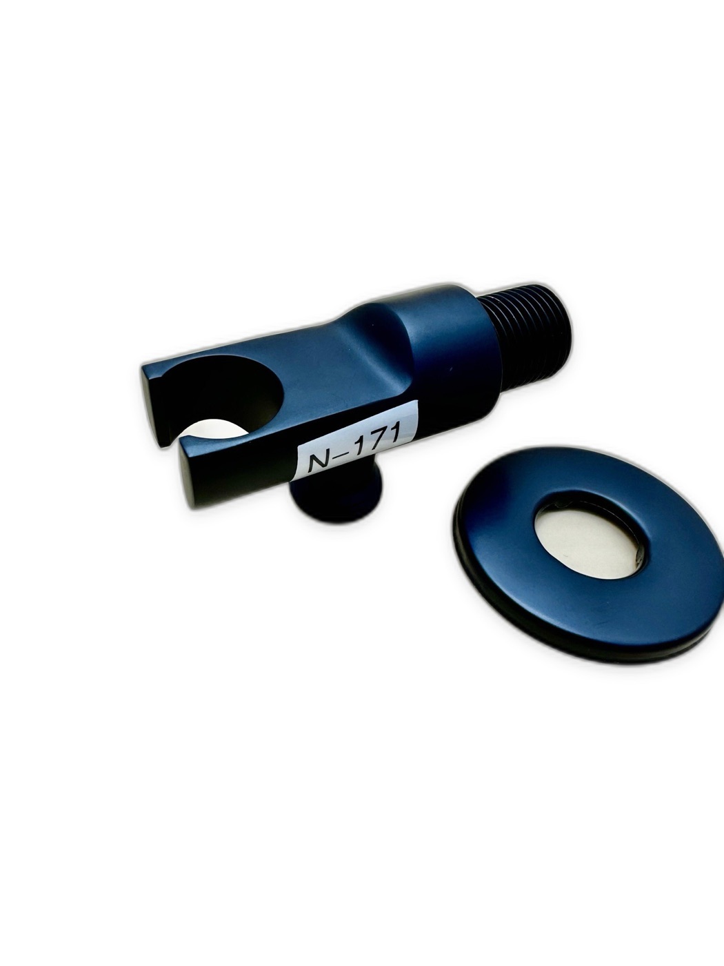 Matte Black Wall Shower Holder with Round Flange