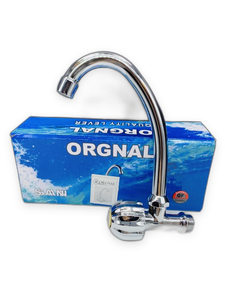 ORGNAL SAN Wall-Mount Single Cold Tap Swan Spout Round Knob