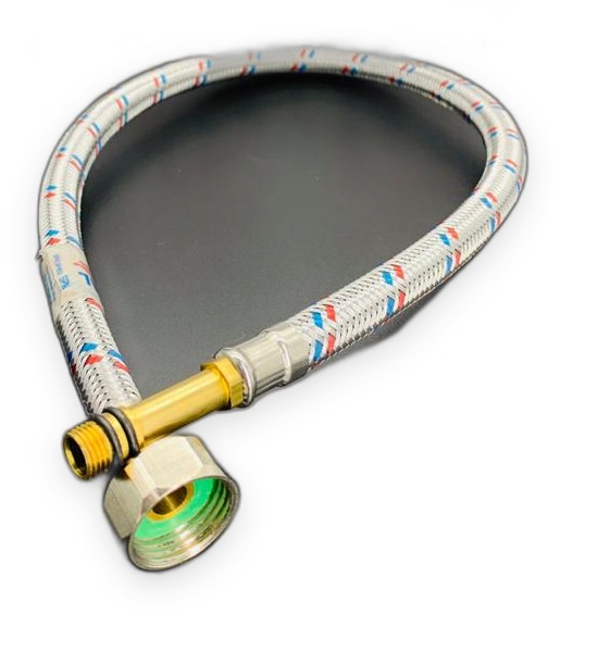 Orgnal Stainless Braided Faucet Connector Hose M10 x 1/2" 50 cm