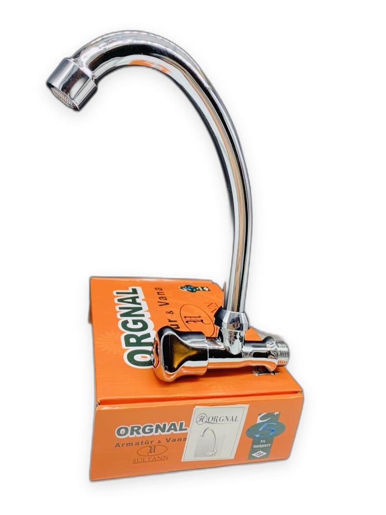 ORGNAL Sultann Wall-Mount Single Cold Kitchen Tap Swan Spout