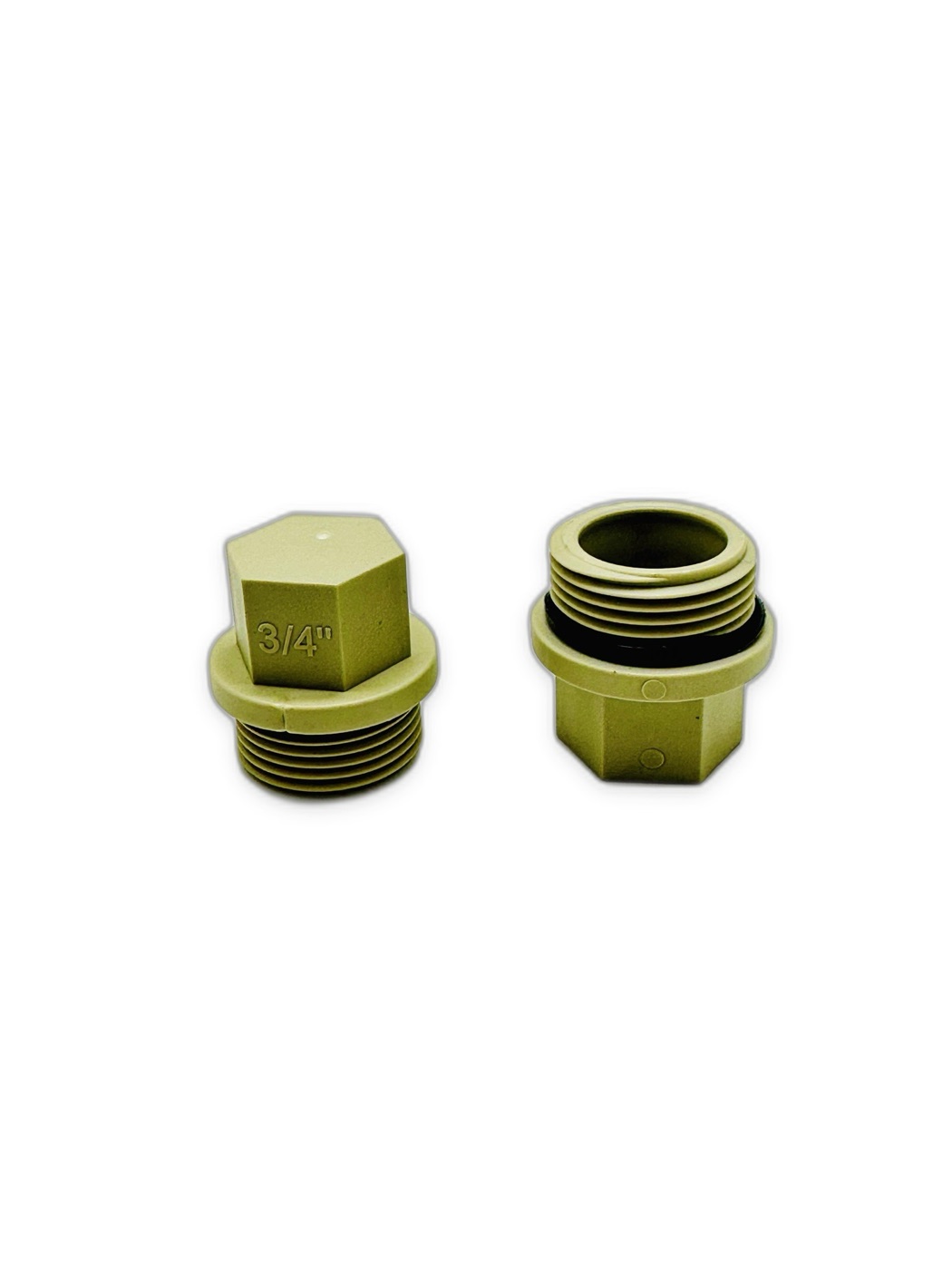 PPR Threaded Pipe Plug 3/4 Inch Beige