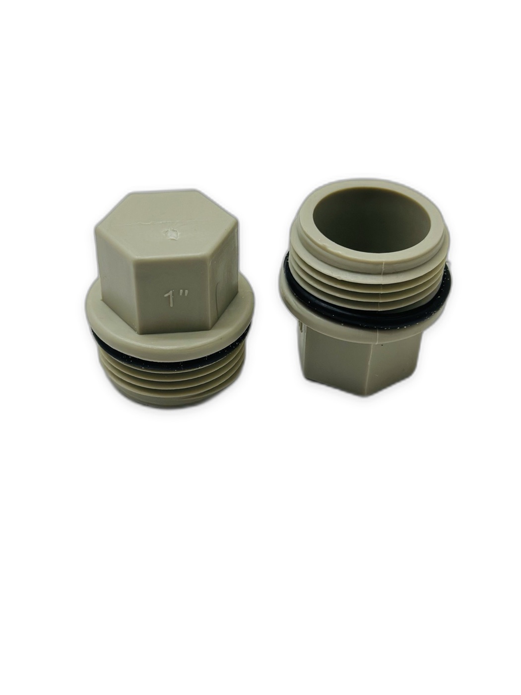 PPR Threaded Plug 1" with O-Ring Beige
