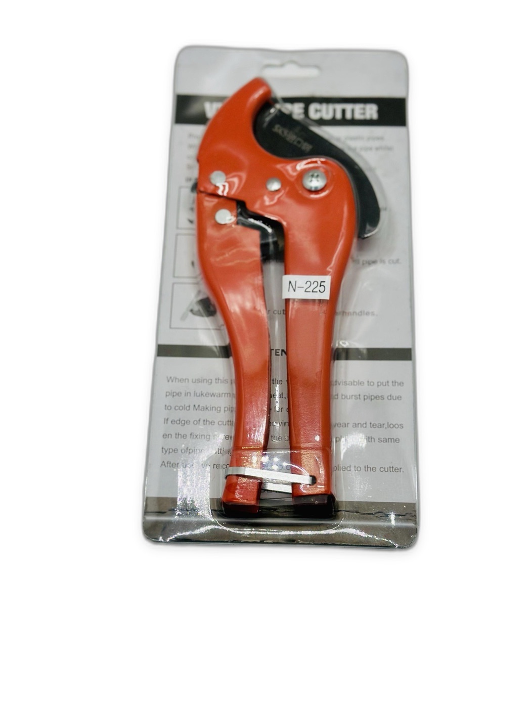 PVC Vinyl Pipe Cutter with Ratchet Blade, Orange