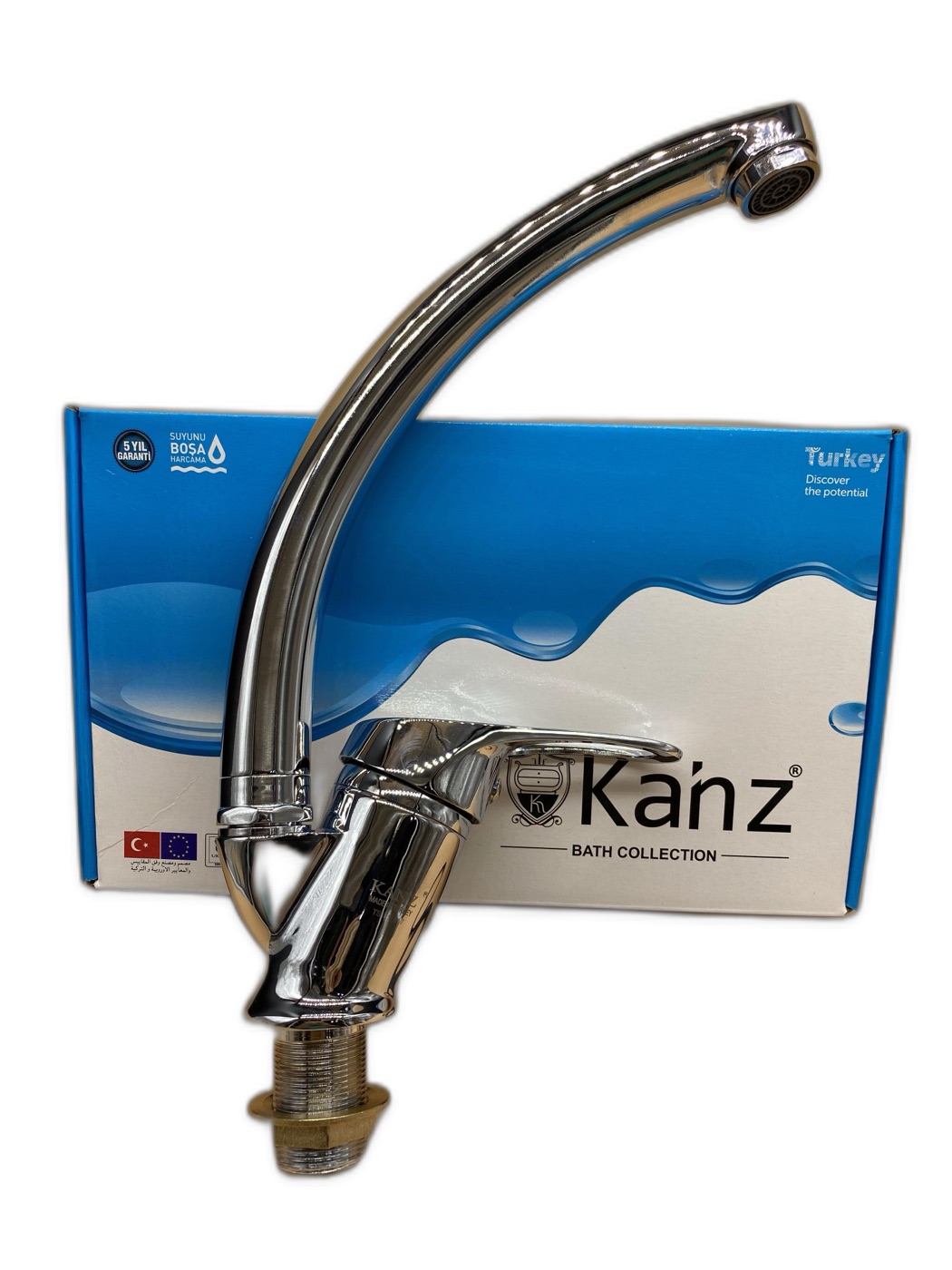 Single-Lever Kitchen Mixer with High Arc Swivel Spout