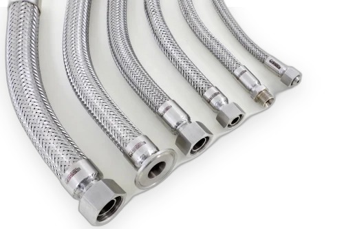 Stainless Steel Braided Flexible Hose Single-End 1/2 Inch 90cm