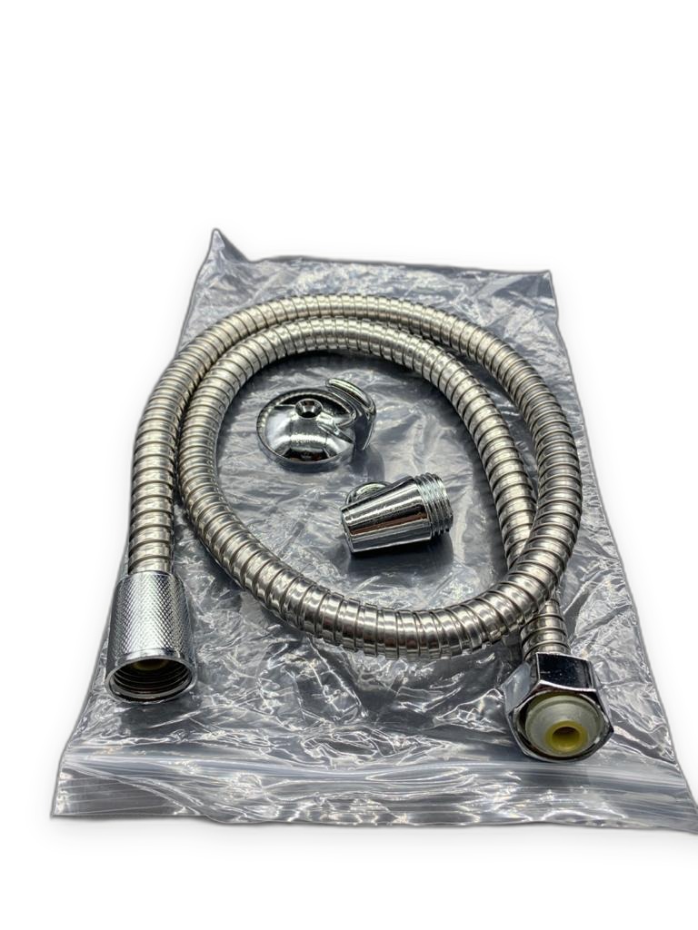 Stainless Steel Shower Hose Kit with Wall Bracket and Adaptor