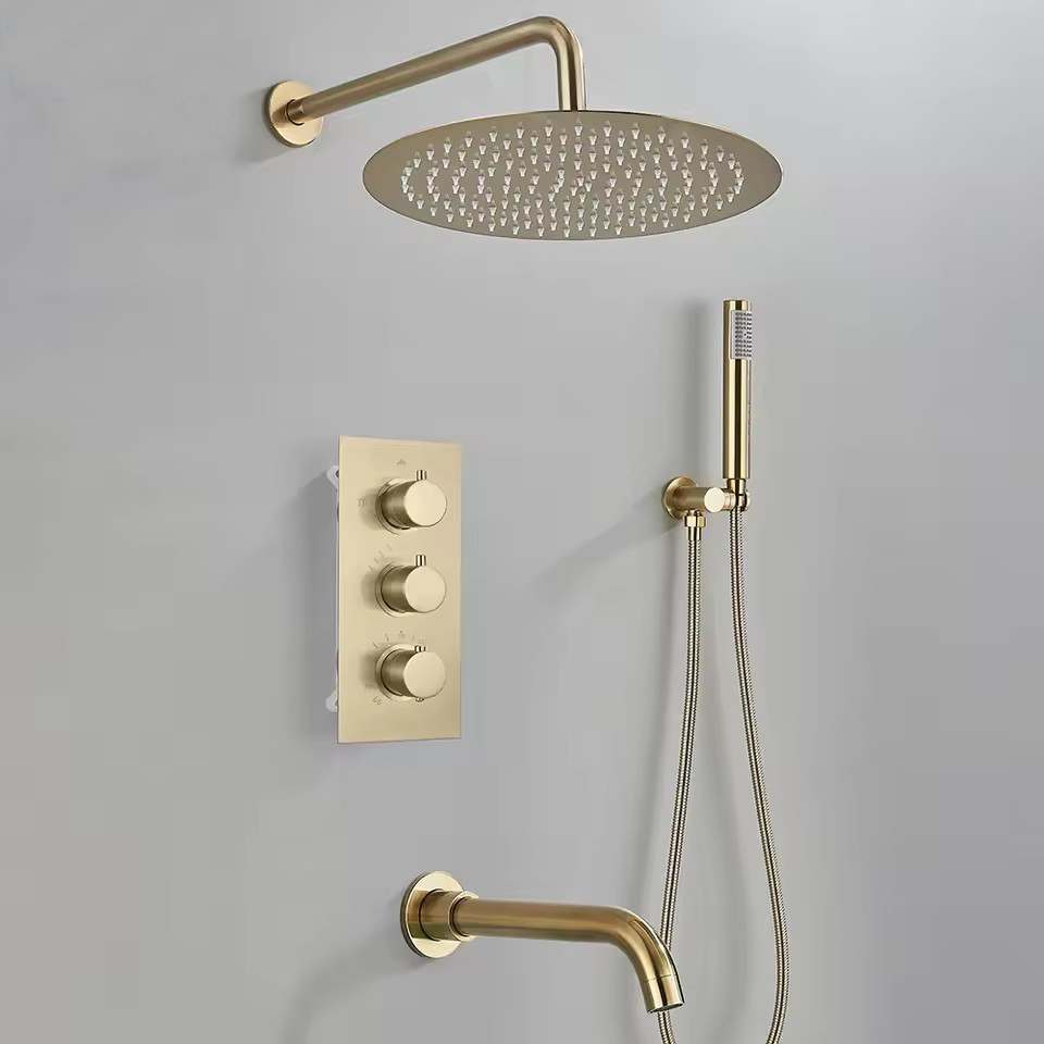 Thermostatic Shower Set Gold