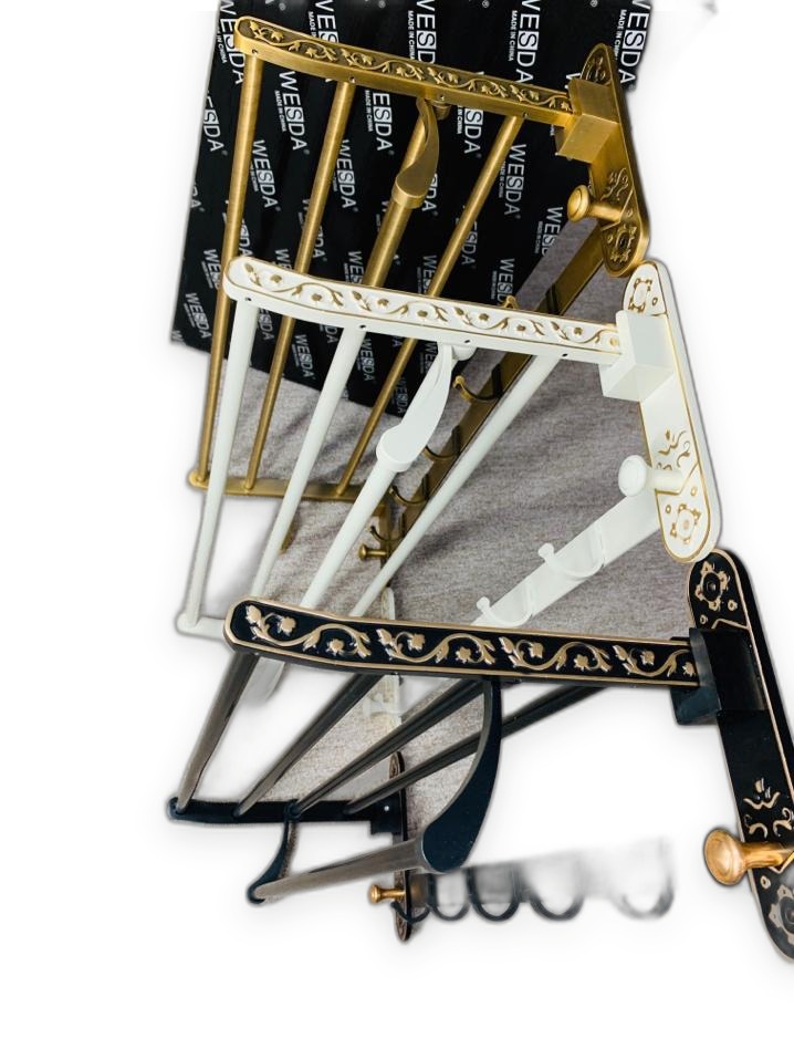 WESDA Folding Towel Rack with Hooks Assorted Antique Finishes