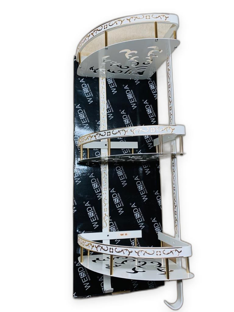Bathroom Shelf 2-Tier Zinc Alloy Gold