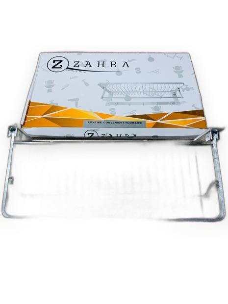 Zahra Aluminum Wall-Mount Dish Drying Rack with Hooks