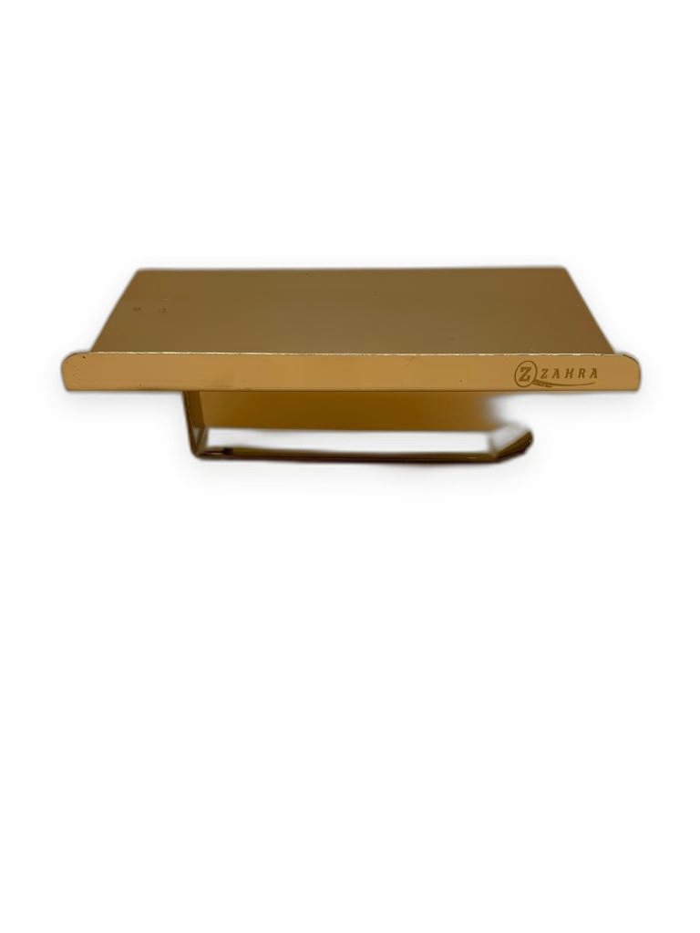 Zahra Chrome Toilet Paper Holder with Phone Shelf