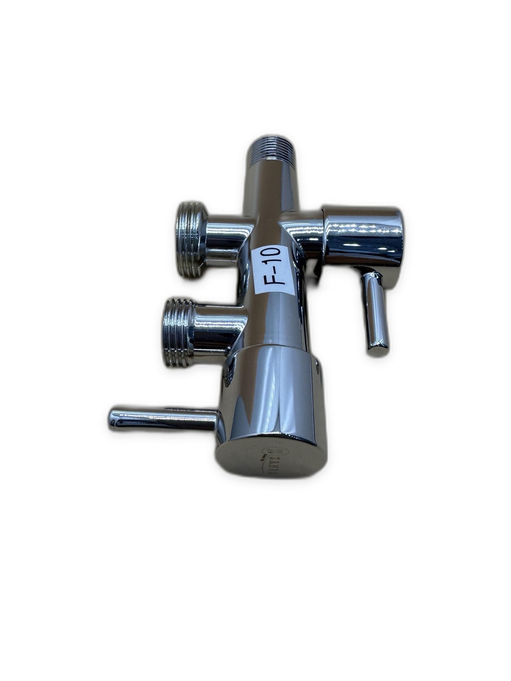 Zahra Chrome Dual-Handle Two-Outlet Angle Valve (Style 3)