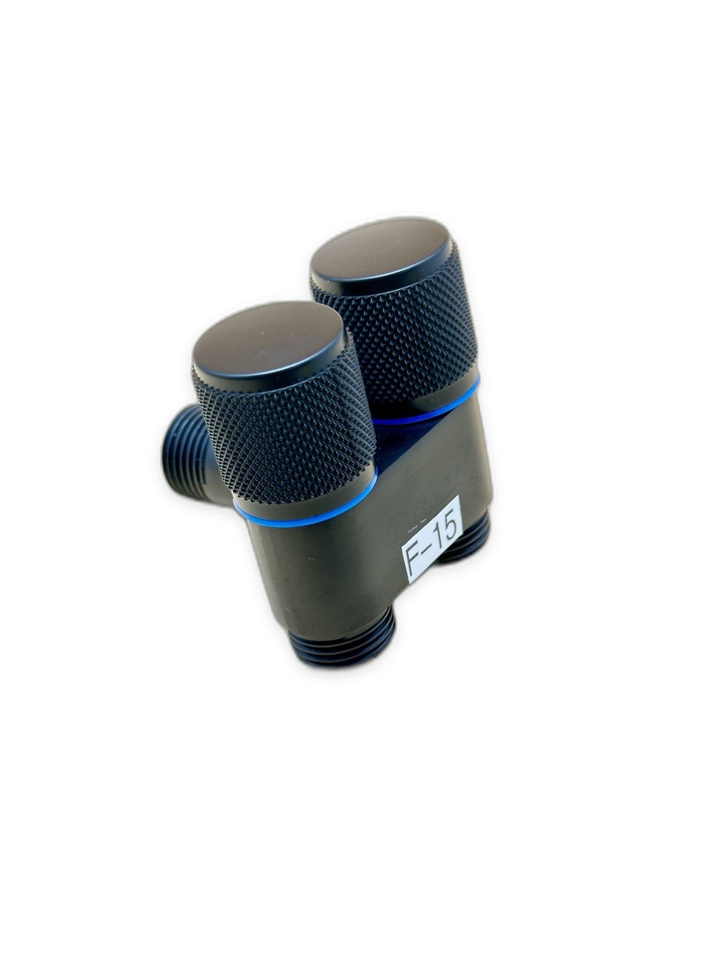 Zahra Matte Black Double Two-Way Angle Valve