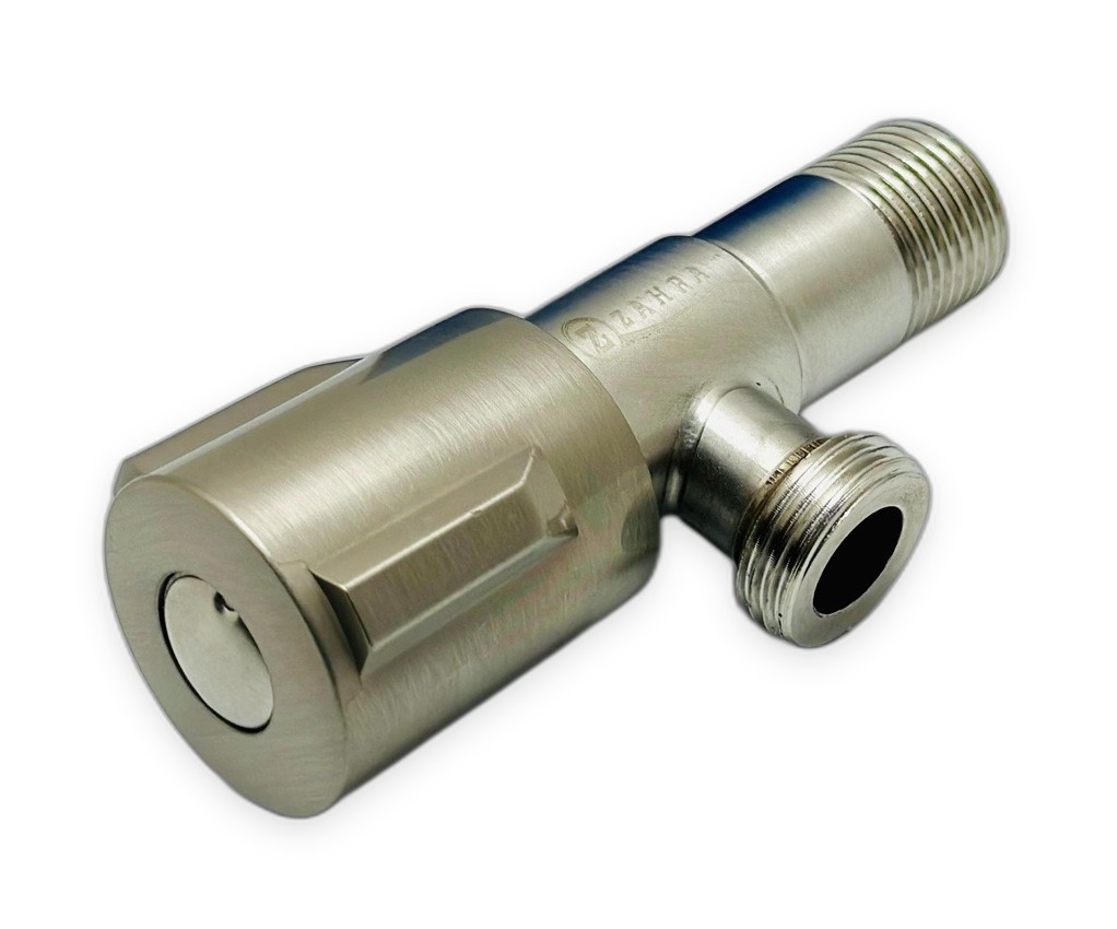 Zahra Brushed Nickel Brass Angle Valve 1/2"